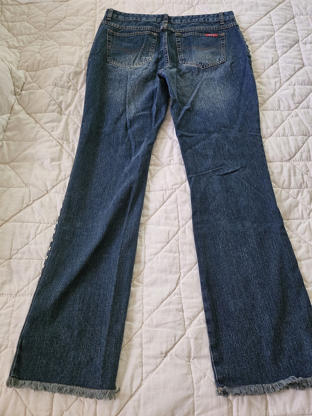 Zana Di- Y2K- Tall Jeans w/ Studded Legs, Appliques and Rhinestones Size 11 - Picture 2 of 10